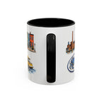 Baltimore Illustrated Travel Mug | City Souvenir Accent Coffee Mug | 11oz 15oz Ceramic Cup