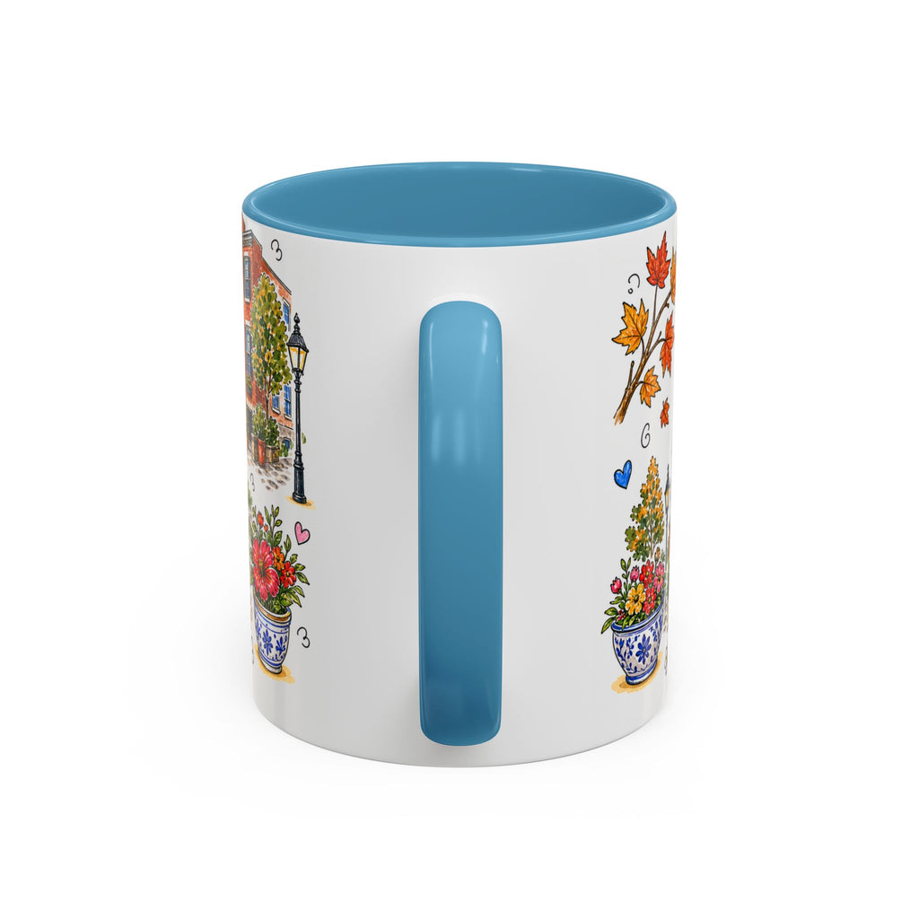 Boston Illustrated Travel Mug | City Souvenir Accent Coffee Mug | 11oz 15oz Ceramic Cup