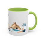 Doha Coffee Mug | Qatar Travel Souvenir | Porcelain Decal City Gift | 11oz 15oz Accent Mug