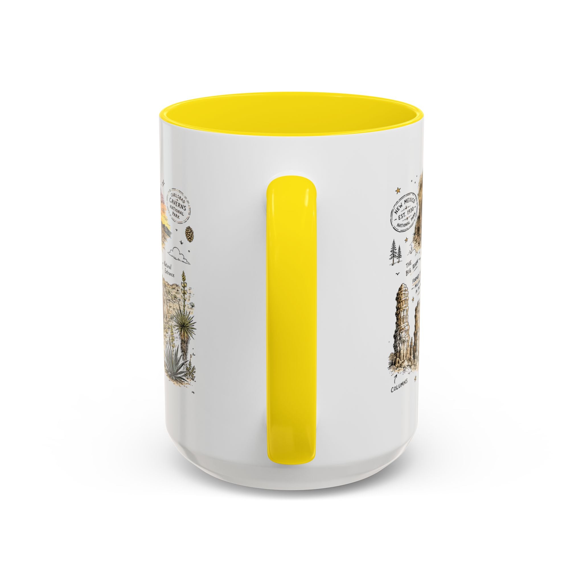 Carlsbad Caverns National Park Coffee Mug | New Mexico Cave Exploration Bat Gift | Accent Color Ceramic 11oz 15oz