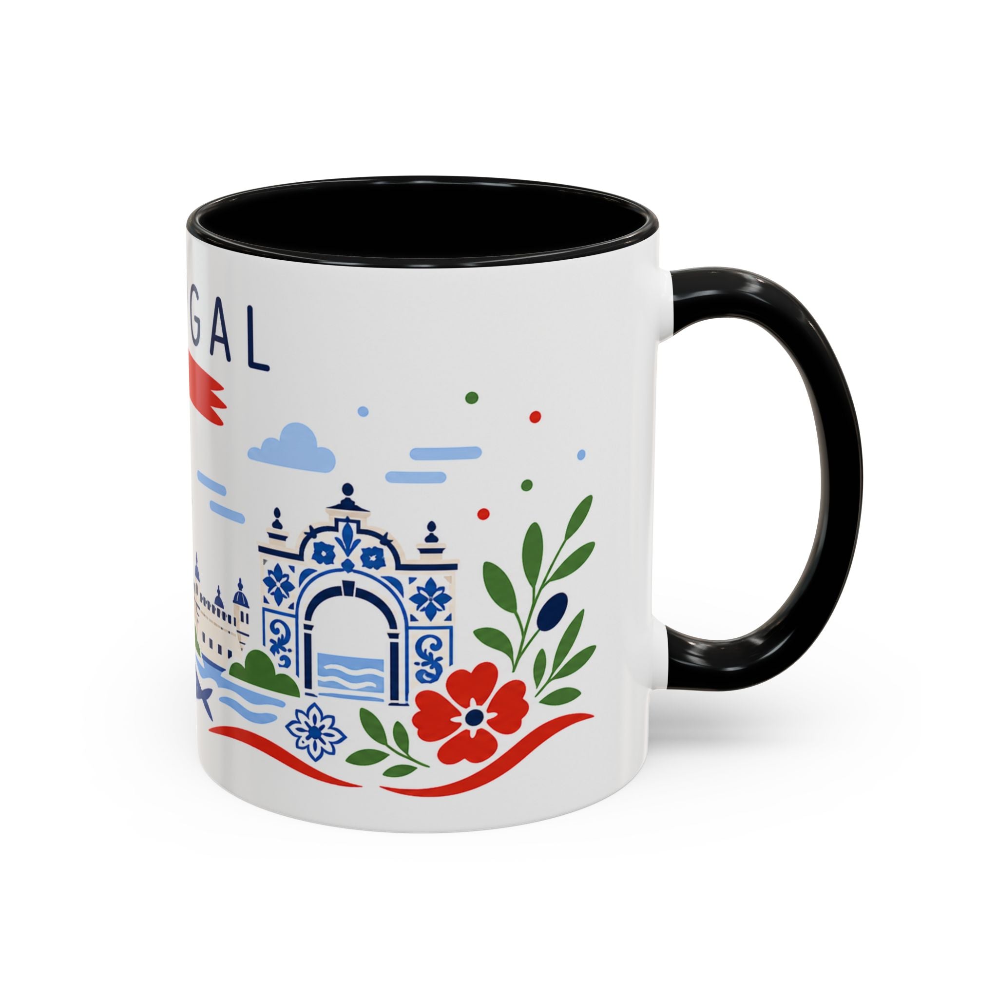 Portugal Coffee Mug | Travel Souvenir Accent Mug | Country Gift Ceramic Cup 11oz 15oz