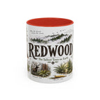 Redwood National Park Coffee Mug | California Coastal Forest Hiking Gift | Accent Color Ceramic 11oz 15oz
