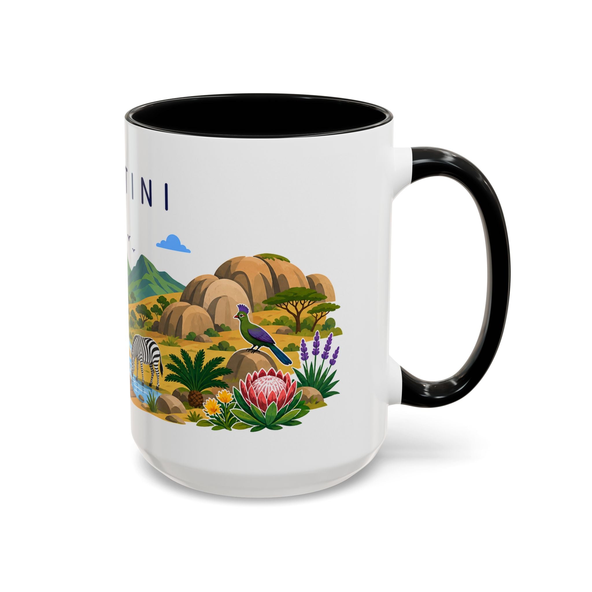 Eswatini Coffee Mug | Travel Souvenir Accent Mug | Country Gift Ceramic Cup 11oz 15oz