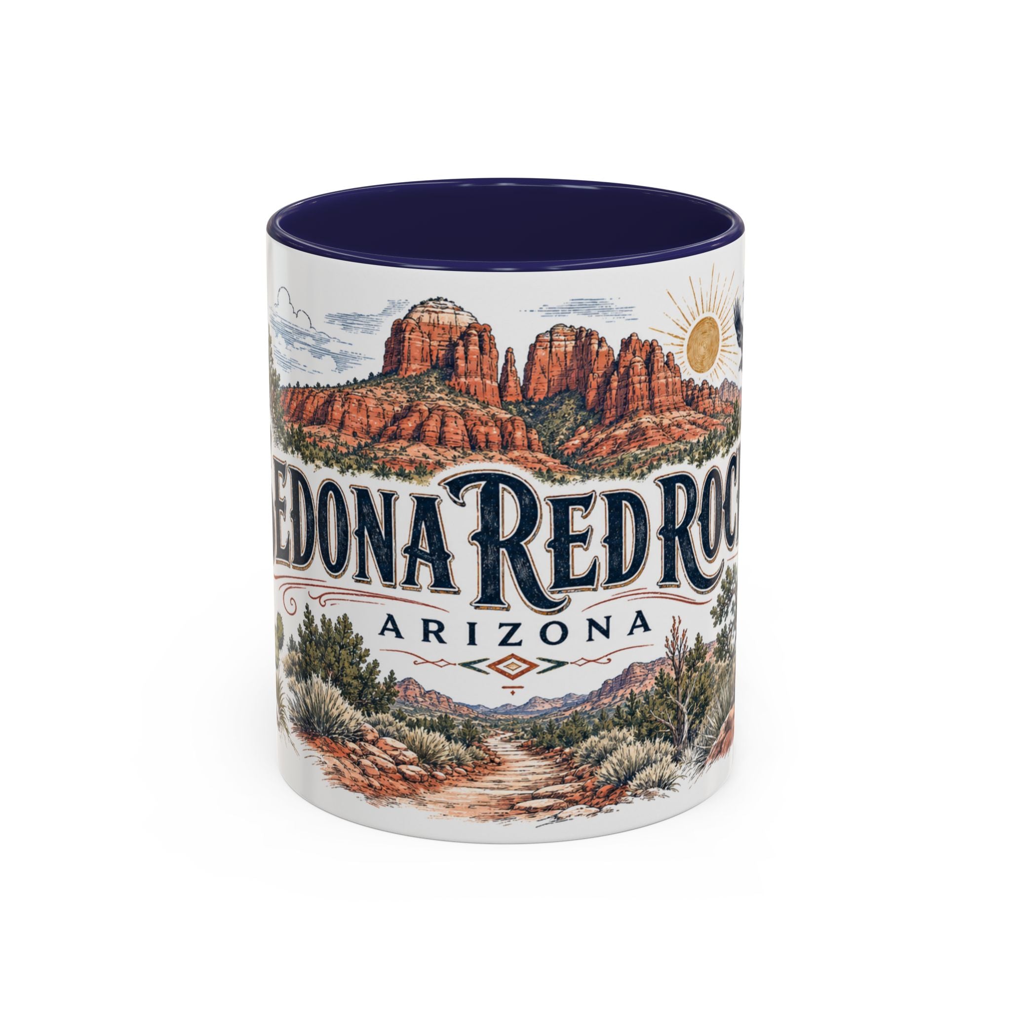 Sedona Red Rocks Mug, Arizona Travel Souvenir, Bucket List Gift, Accent Ceramic Coffee Mug 11oz 15oz
