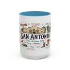 San Antonio Coffee Mug | Texas Souvenir City Gift | Accent Color Ceramic 11oz 15oz
