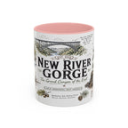 New River Gorge National Park Coffee Mug | West Virginia River Canyon Climbing Gift | Accent Color Ceramic 11oz 15oz