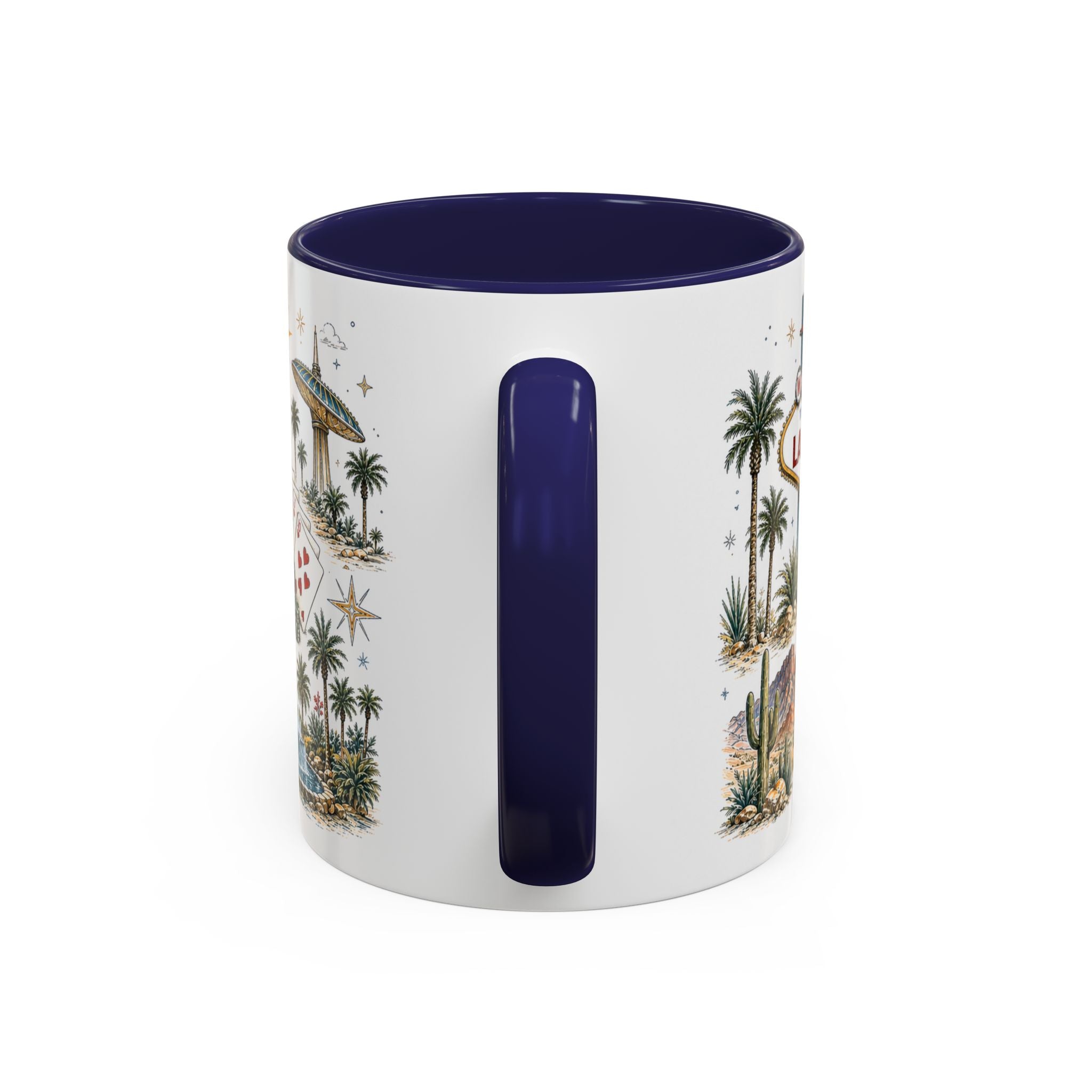 Las Vegas Coffee Mug | United States Travel Souvenir | Vintage Illustrated City Gift | 11 oz 15 oz Accent Mug