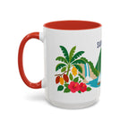 Saint Lucia Coffee Mug | Travel Souvenir Accent Mug | Country Gift Ceramic Cup 11oz 15oz
