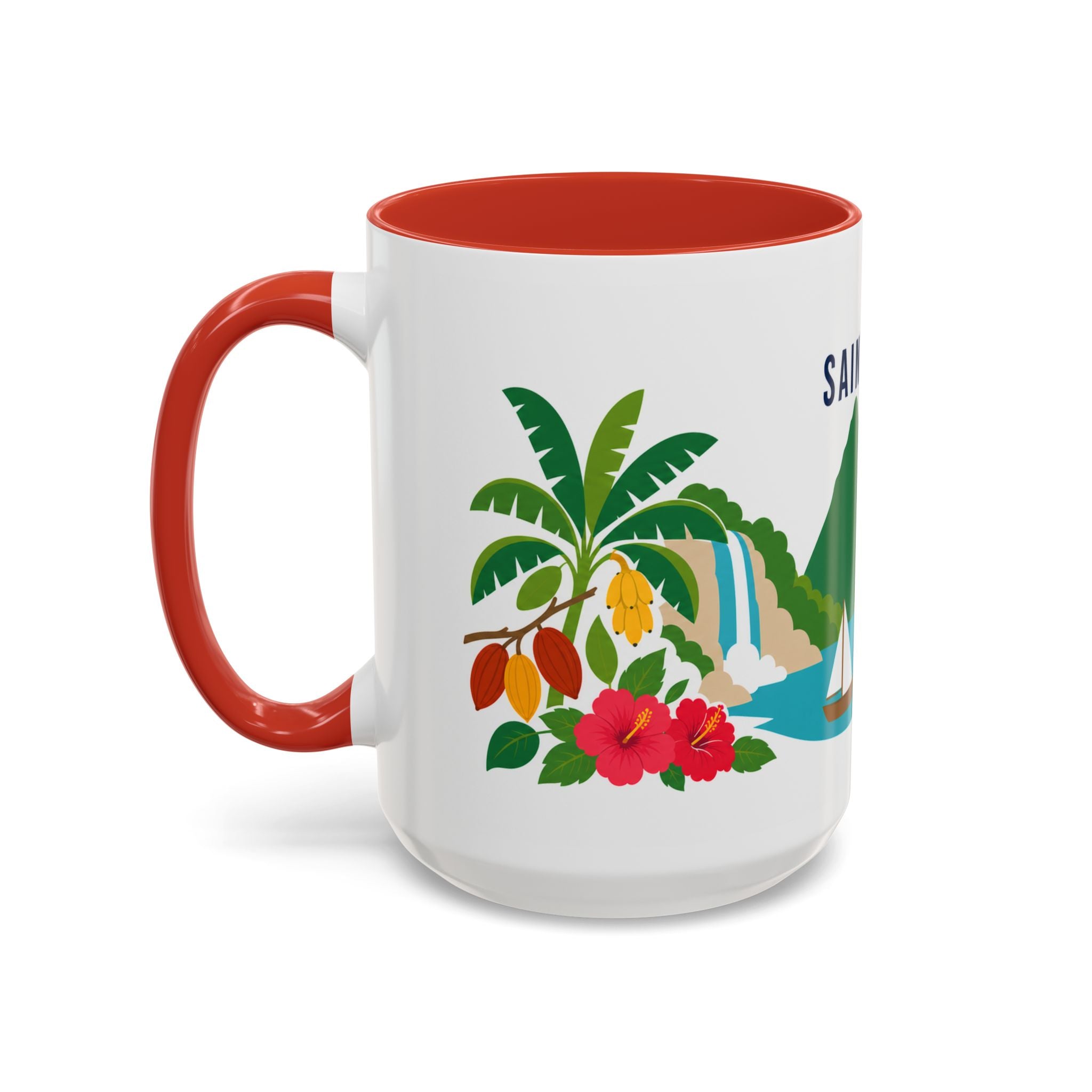 Saint Lucia Coffee Mug | Travel Souvenir Accent Mug | Country Gift Ceramic Cup 11oz 15oz