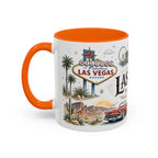 Las Vegas Coffee Mug | United States Travel Souvenir | Vintage Illustrated City Gift | 11 oz 15 oz Accent Mug