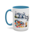Taichung Coffee Mug | Taiwan Travel Souvenir | Vintage Illustrated City Gift | 11 oz 15 oz Accent Mug