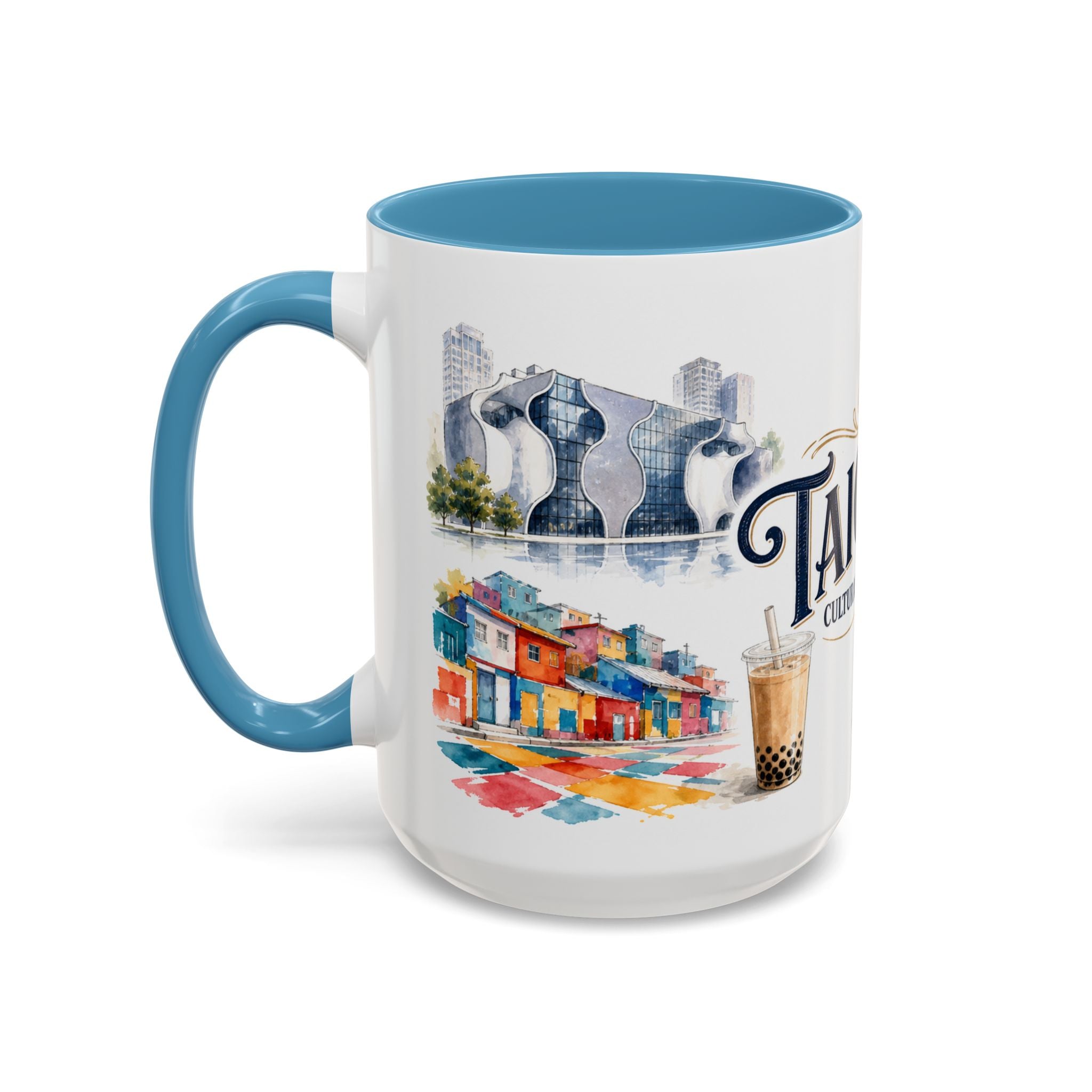 Taichung Coffee Mug | Taiwan Travel Souvenir | Vintage Illustrated City Gift | 11 oz 15 oz Accent Mug