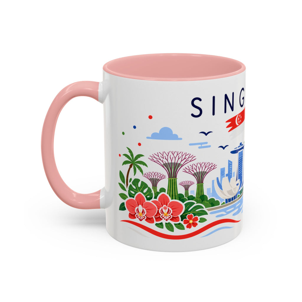 Singapore Coffee Mug | Travel Souvenir Accent Mug | Country Gift Ceramic Cup 11oz 15oz