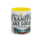 Banff Lake Louise Coffee Mug | Travel Destination Souvenir Gift | Accent Color Ceramic 11oz 15oz