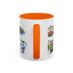 Helsinki Illustrated Travel Mug | City Souvenir Accent Coffee Mug | 11oz 15oz Ceramic Cup