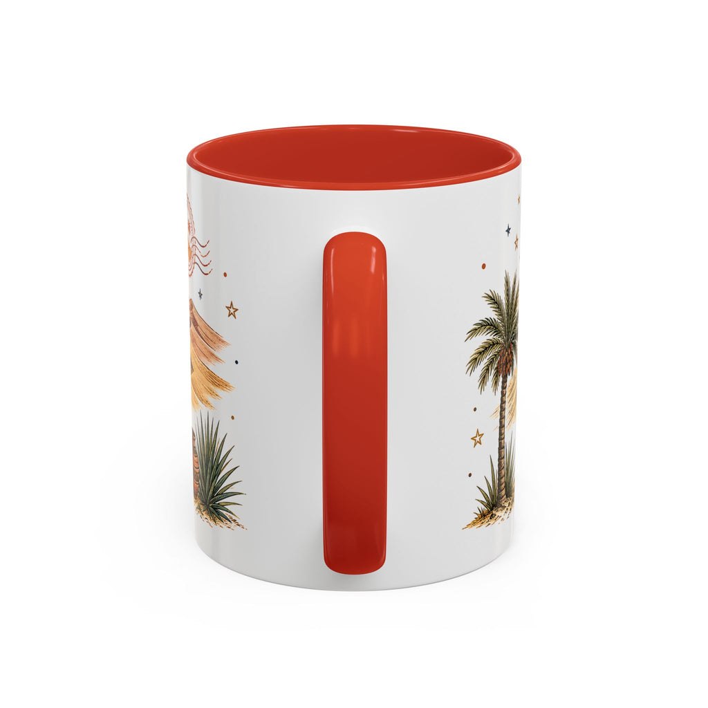 Sahara Dunes Coffee Mug | Travel Destination Souvenir Gift | Accent Color Ceramic 11oz 15oz