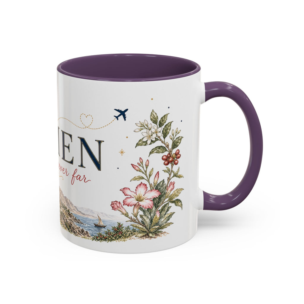 Yemen Home Country Mug | Moving Away Gift | Long Distance Friendship | 11 oz 15 oz Accent Mug