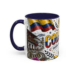 Colombia Soccer Coffee Mug | World Cup Fan Gift | Accent Color Ceramic 11oz 15oz Match Day Cup