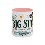 Big Sur Coffee Mug | Travel Destination Souvenir Gift | Accent Color Ceramic 11oz 15oz