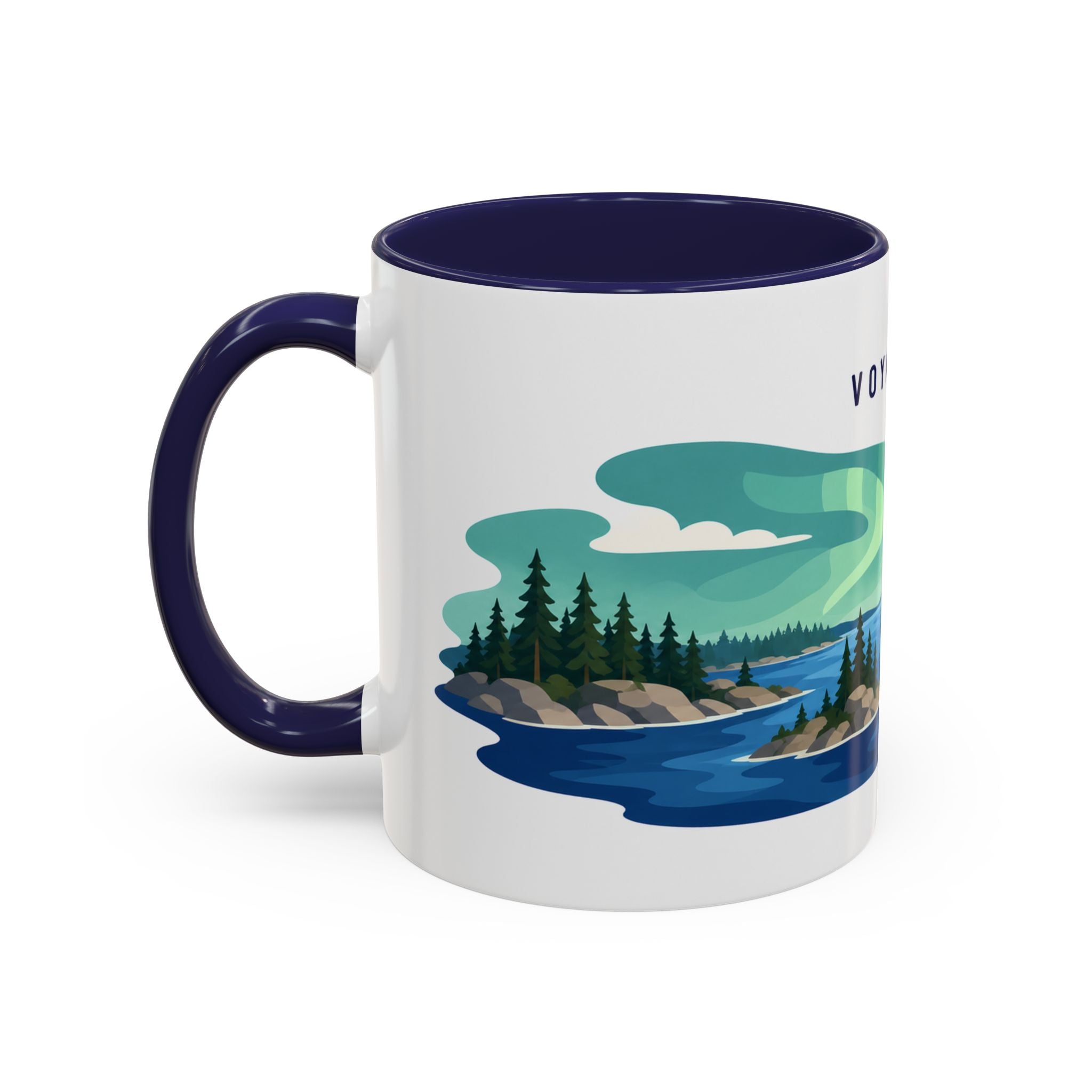 Voyageurs National Park Coffee Mug | Solid Color Block Park Souvenir | 11oz 15oz Accent Mug