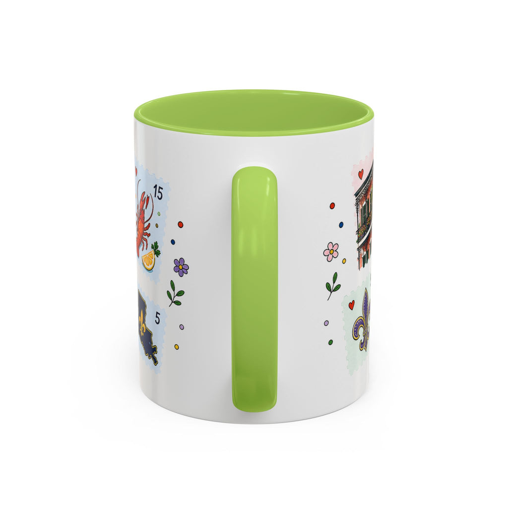 New Orleans Coffee Mug | Postage Stamp Collage Mug | Travel Souvenir Accent Cup 11oz 15oz