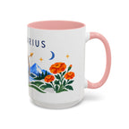Sagittarius Zodiac Coffee Mug | Bow and Arrow Design | Astrology Birthday Gift | 11 oz 15 oz Ceramic Accent Mug