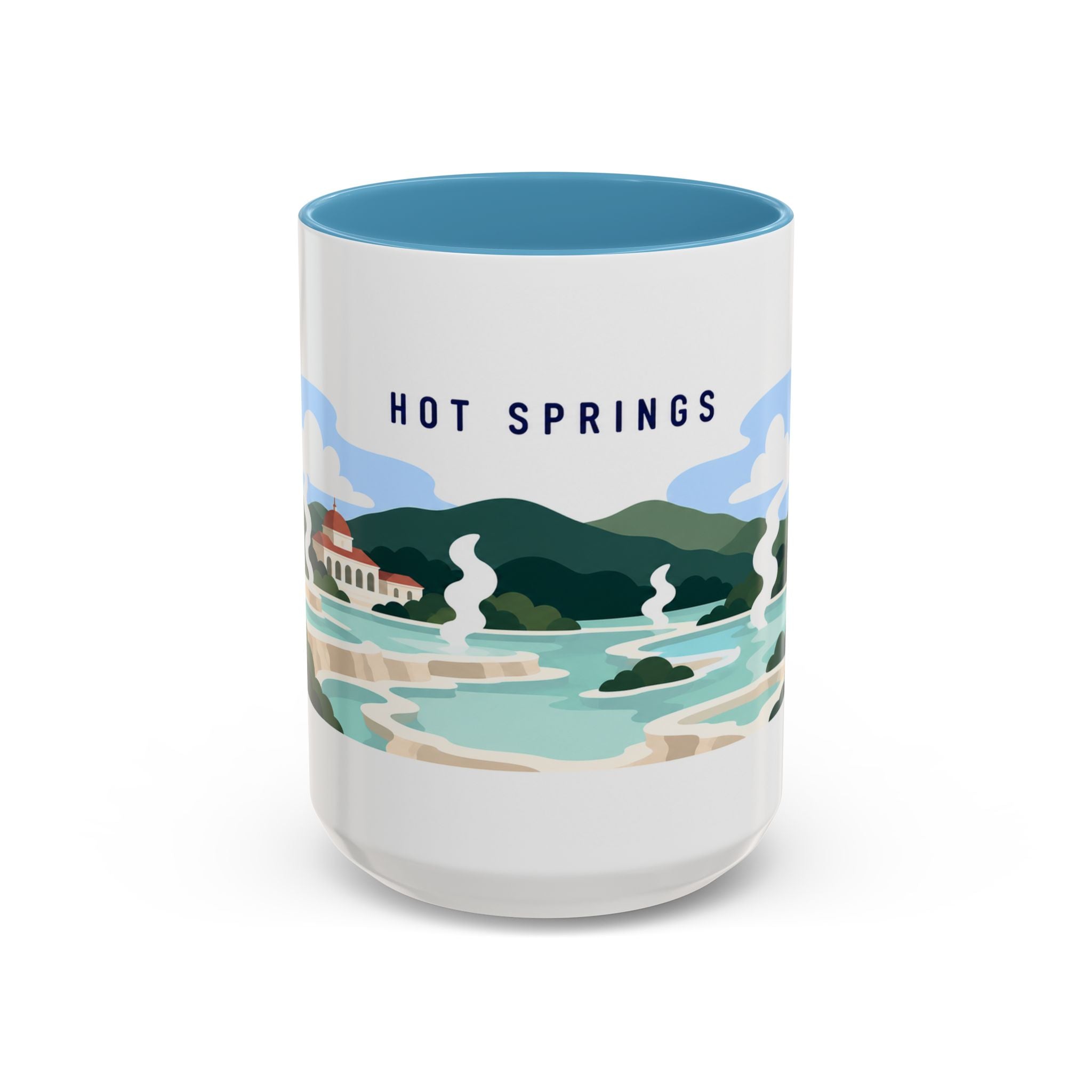 Hot Springs National Park Coffee Mug | Solid Color Block Park Souvenir | 11oz 15oz Accent Mug