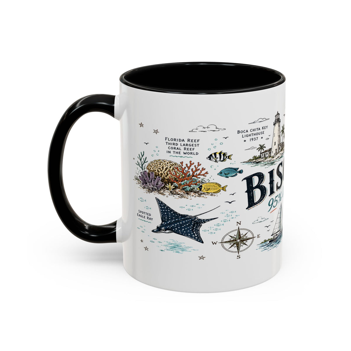 Biscayne National Park Coffee Mug | Florida Coral Reef Marine Gift | Accent Color Ceramic 11oz 15oz