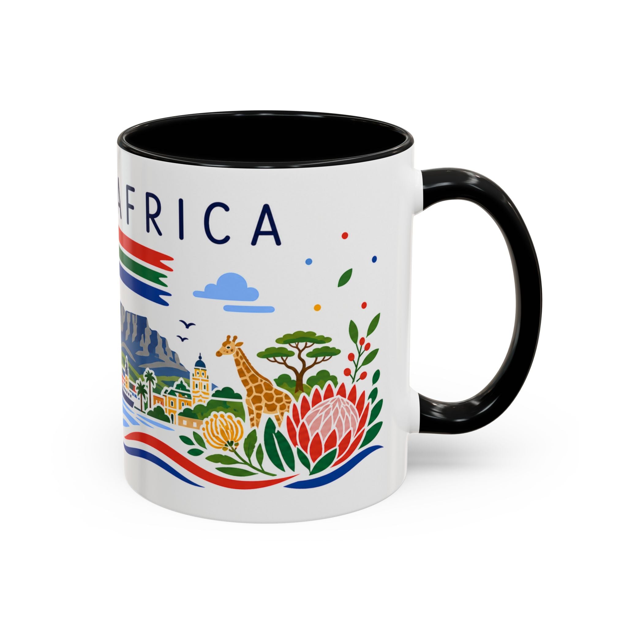 South Africa Coffee Mug | Travel Souvenir Accent Mug | Country Gift Ceramic Cup 11oz 15oz