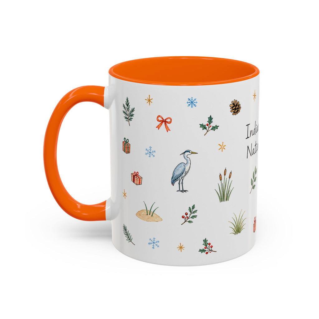 Indiana Dunes National Park Christmas Mug | Watercolor Travel Souvenir | Holiday Gift | Accent Ceramic Coffee Cup 11oz 15oz