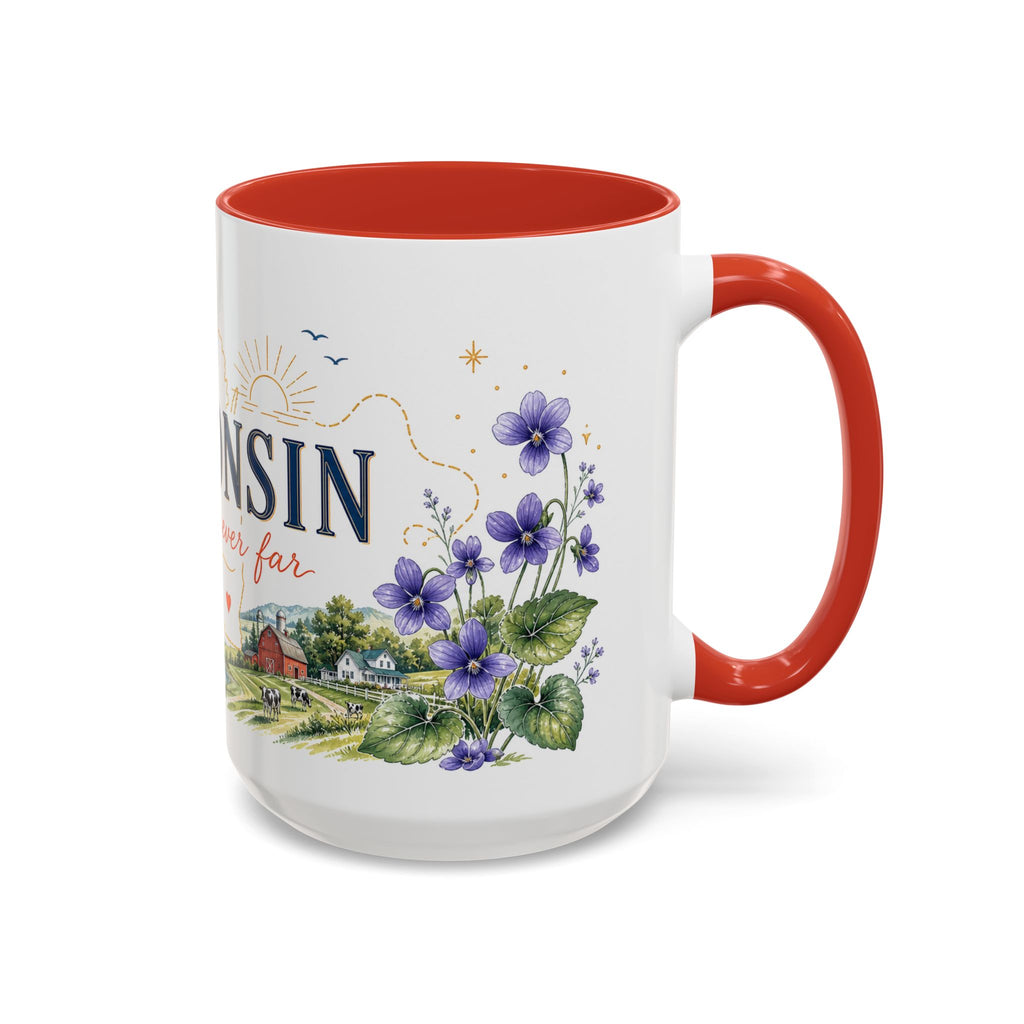 Wisconsin Home State Mug | Moving Away Gift | Long Distance Friendship Coffee Cup | 11oz 15oz Accent Mug