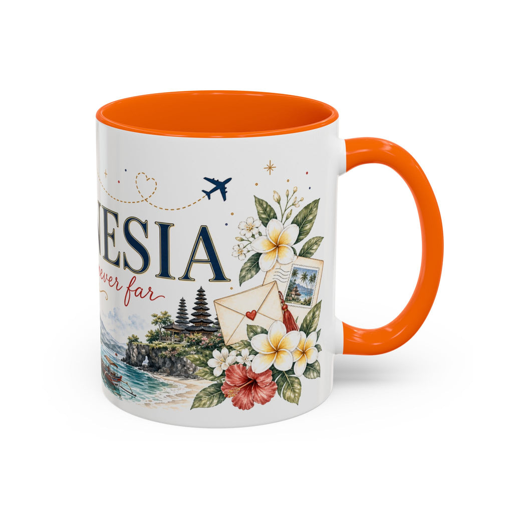 Indonesia Home Country Mug | Moving Away Gift | Long Distance Friendship | 11 oz 15 oz Accent Mug