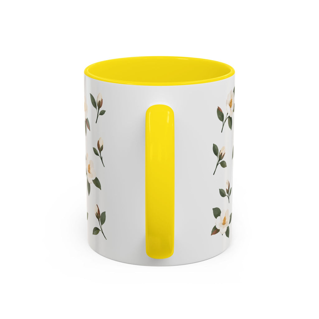 Louisiana Magnolia Mug, State Flower Floral Coffee Cup, 11oz Botanical Gift