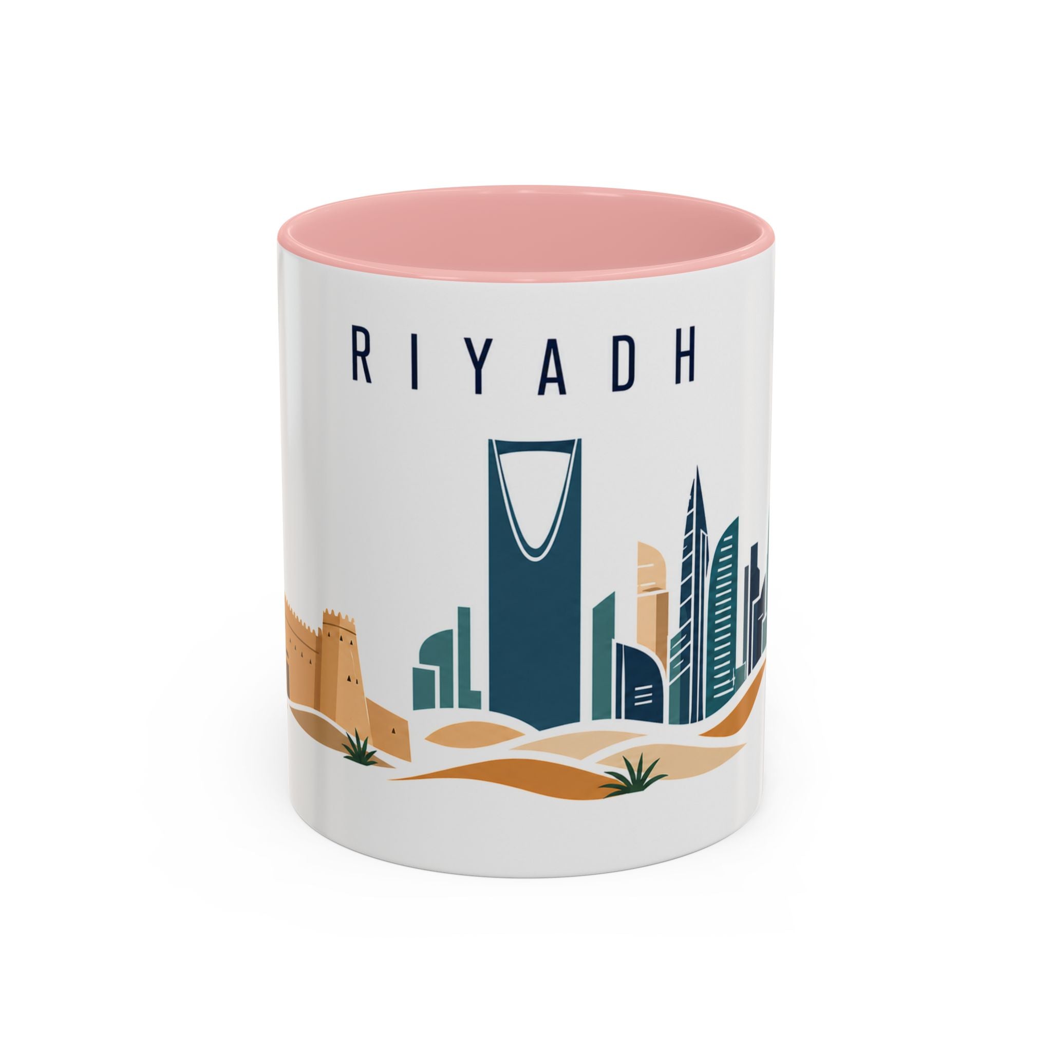 Riyadh Coffee Mug | Saudi Arabia Travel Souvenir | Porcelain Decal City Gift | 11oz 15oz Accent Mug