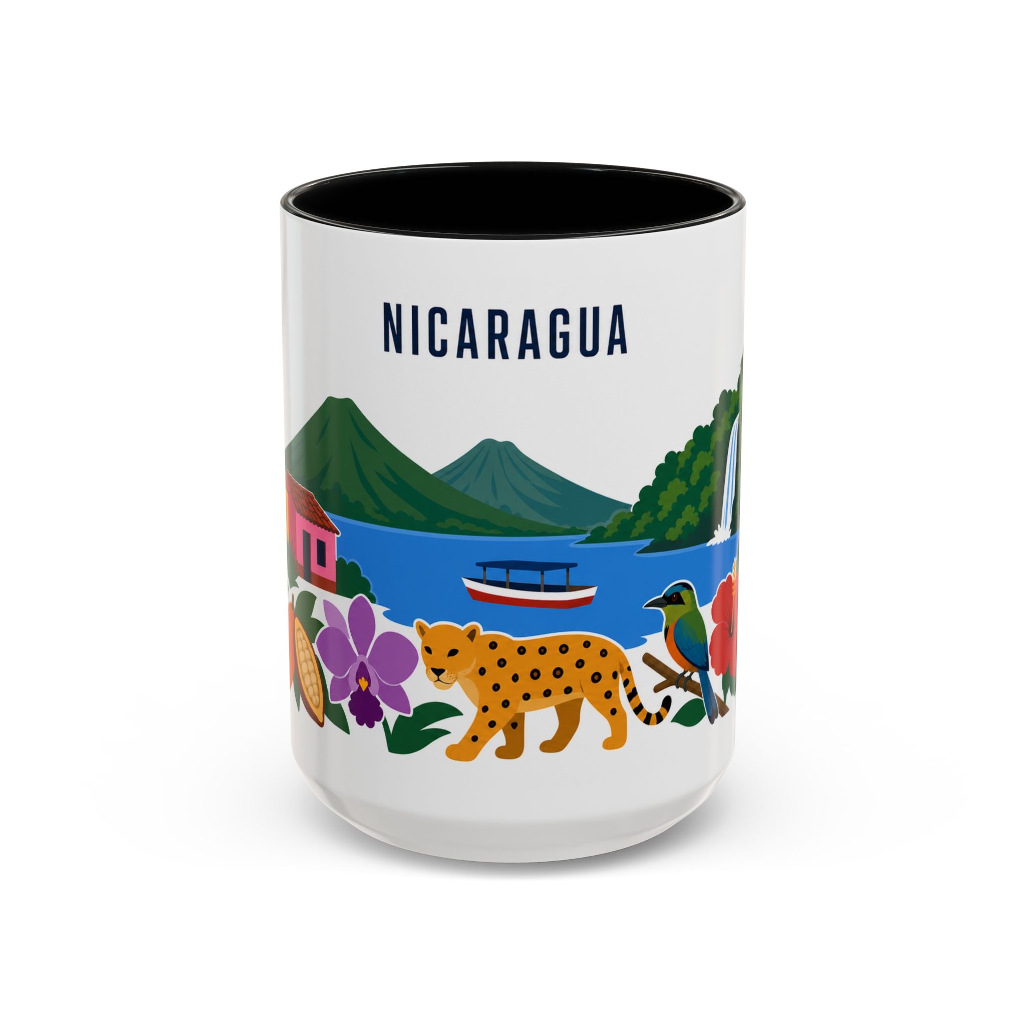 Nicaragua Coffee Mug | Travel Souvenir Accent Mug | Country Gift Ceramic Cup 11oz 15oz
