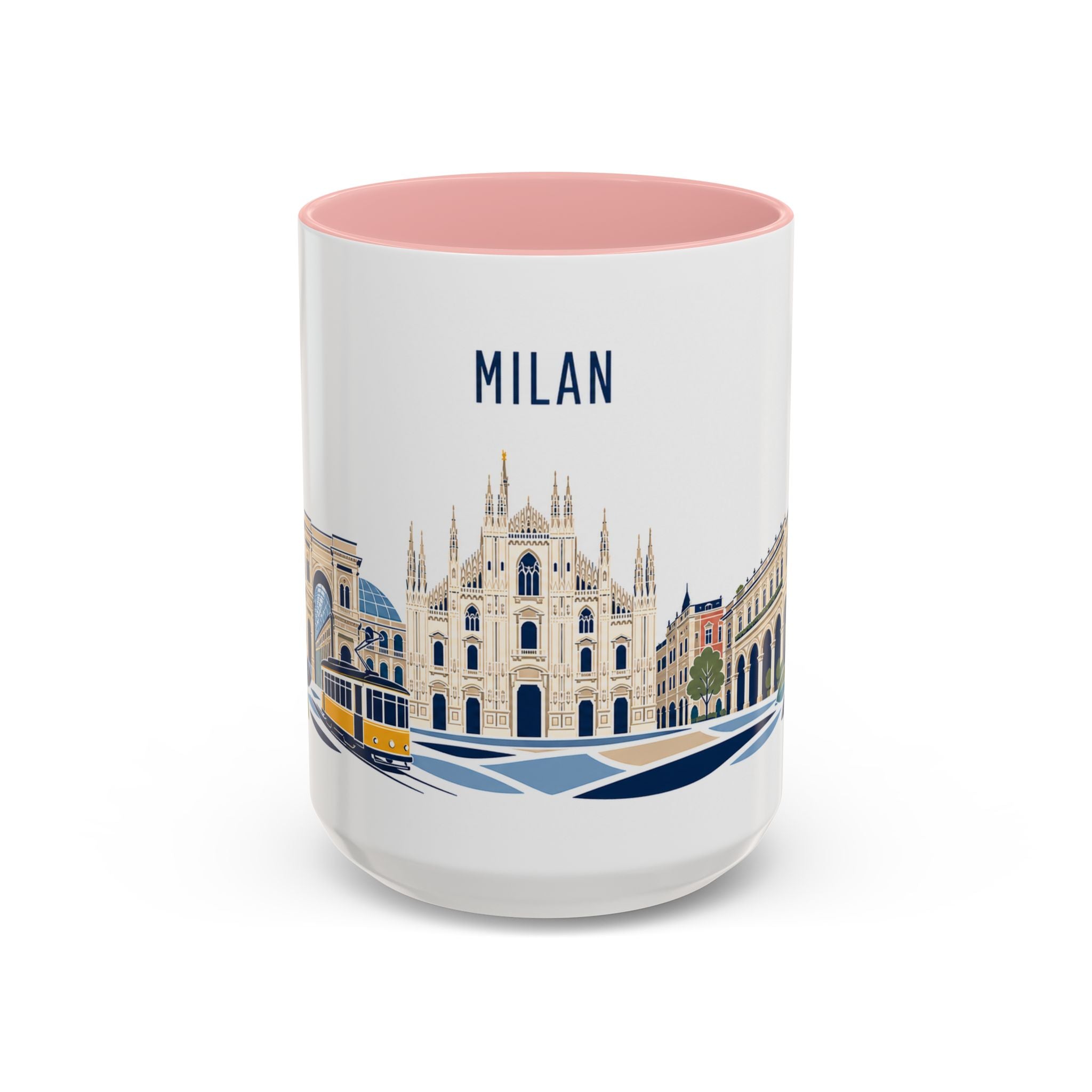 Milan Coffee Mug | Italy Travel Souvenir | Porcelain Decal City Gift | 11oz 15oz Accent Mug