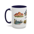 Phoenix Illustrated Travel Mug | City Souvenir Accent Coffee Mug | 11oz 15oz Ceramic Cup