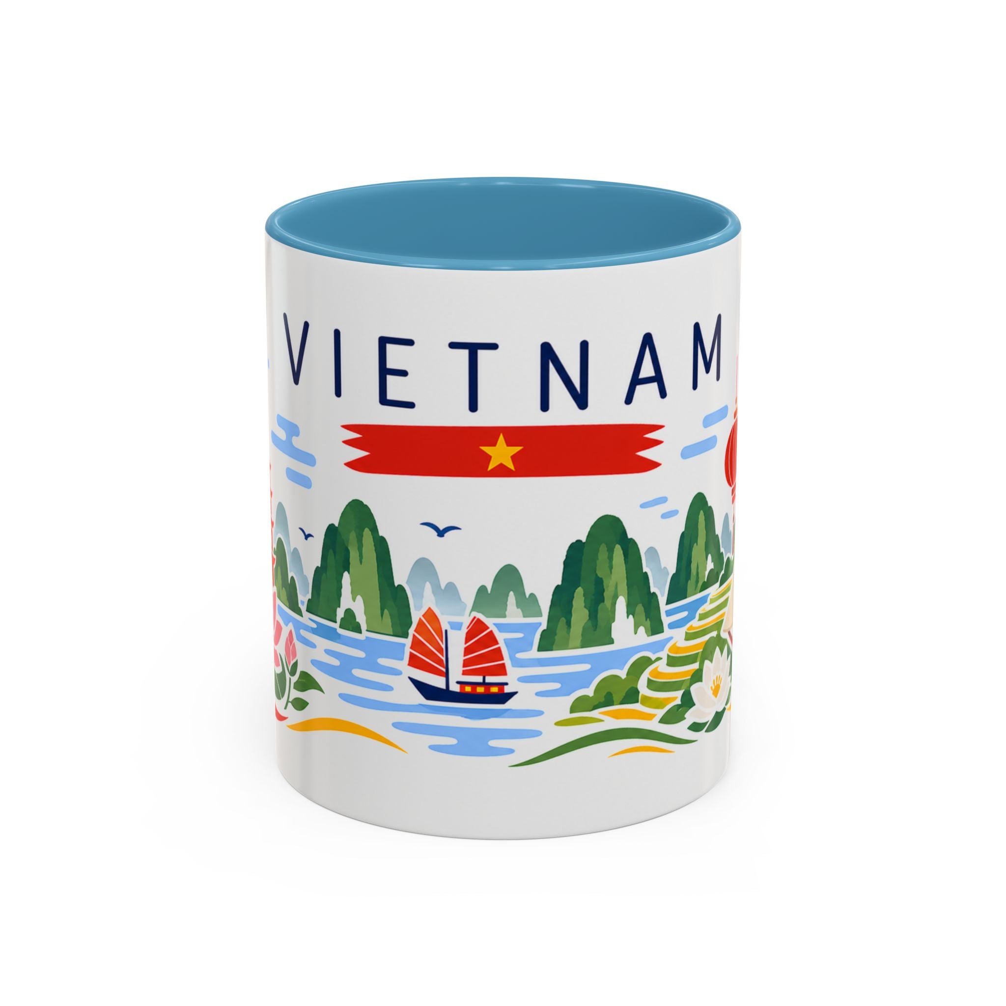 Vietnam Coffee Mug | Travel Souvenir Accent Mug | Country Gift Ceramic Cup 11oz 15oz