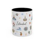 Istanbul Christmas Mug | Watercolor Travel Souvenir | Holiday Gift | Accent Ceramic Coffee Cup 11oz 15oz