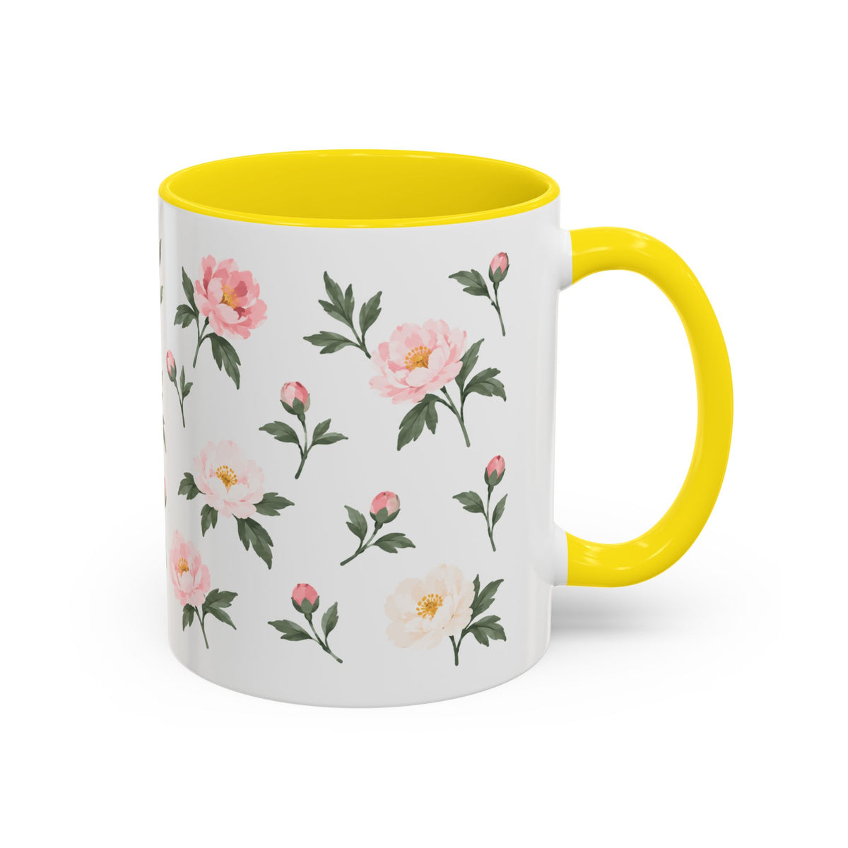 Indiana Peony Mug, State Flower Floral Coffee Cup, 11oz Botanical Gift