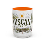 Tuscany Coffee Mug | Travel Destination Souvenir Gift | Accent Color Ceramic 11oz 15oz