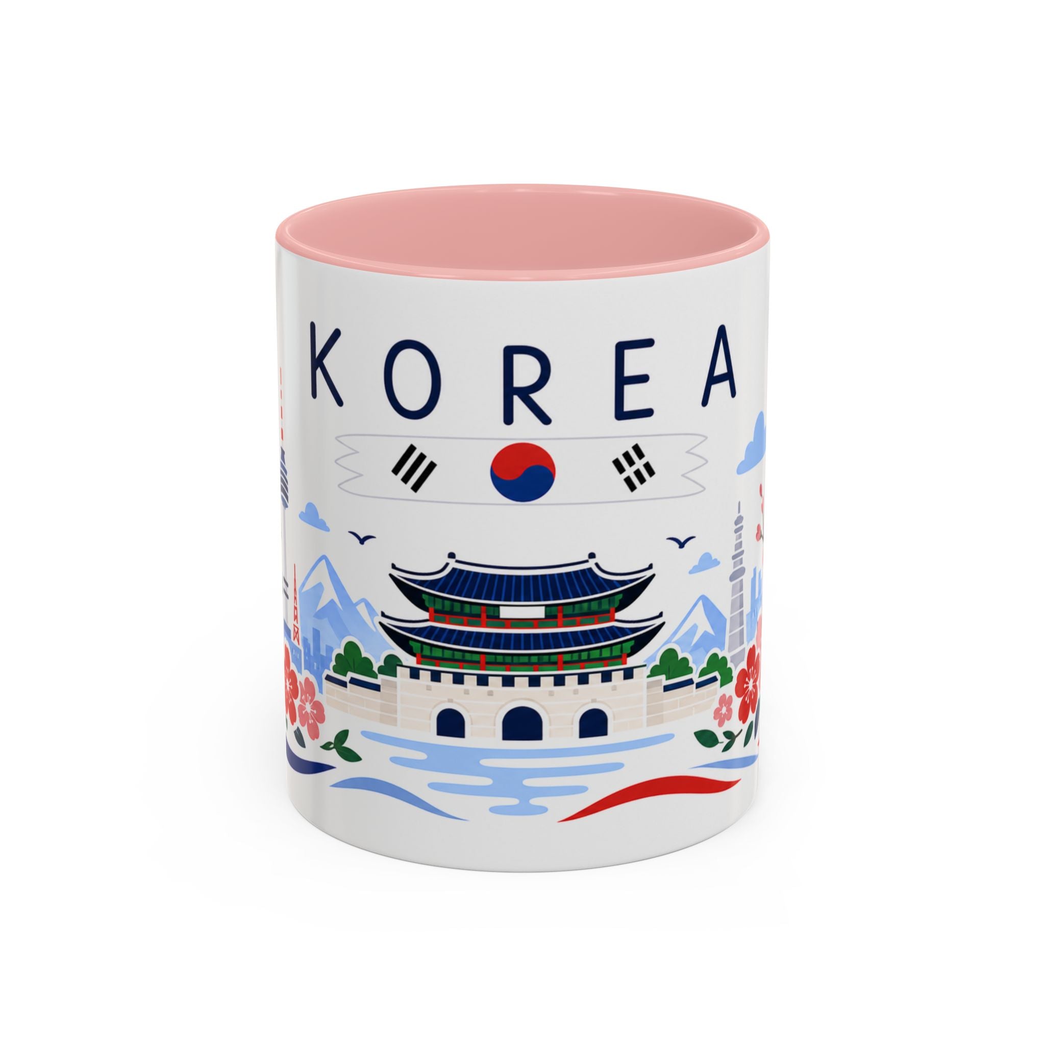 South Korea Coffee Mug | Travel Souvenir Accent Mug | Country Gift Ceramic Cup 11oz 15oz
