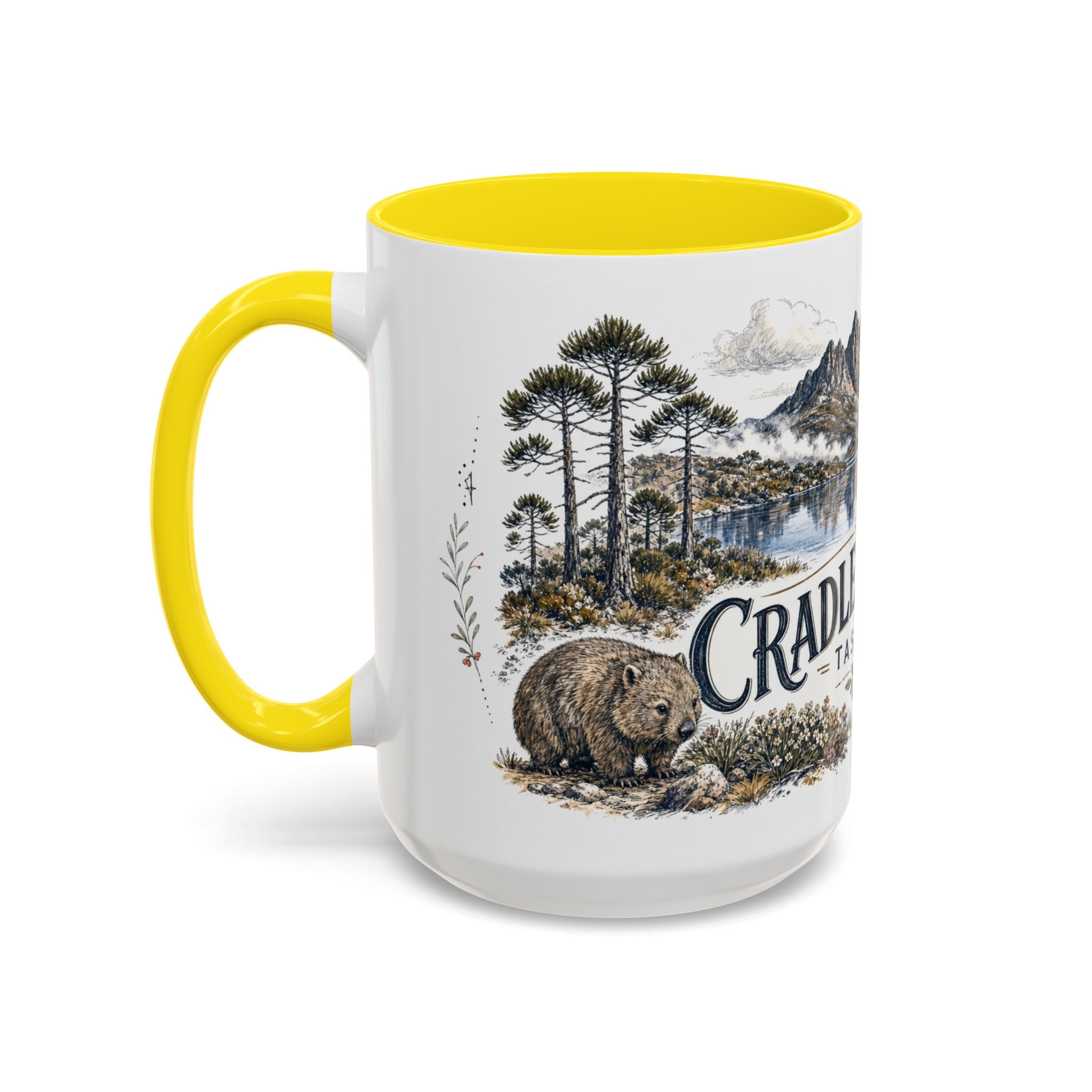 Cradle Mountain Mug, Tasmania Travel Souvenir, Bucket List Gift, Accent Ceramic Coffee Mug 11oz 15oz