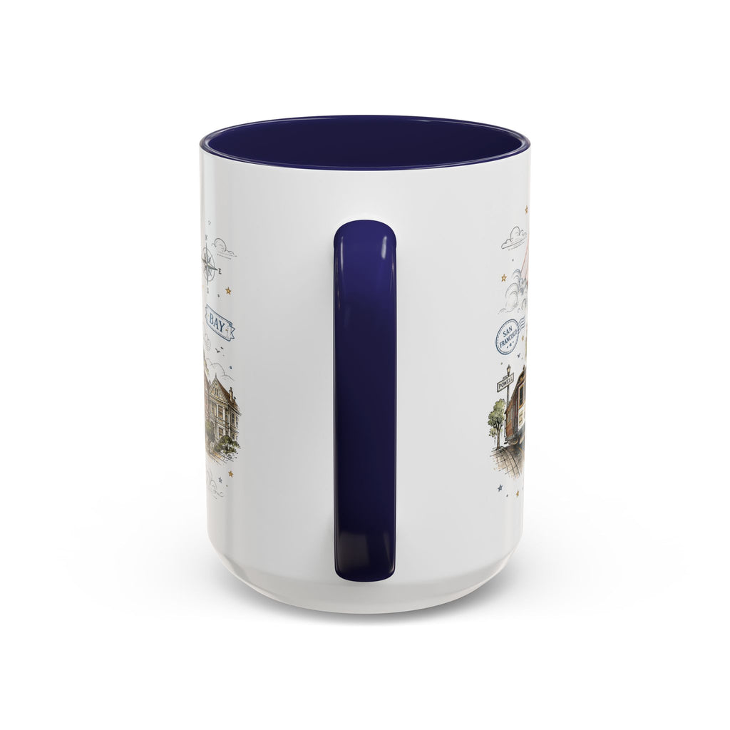San Francisco Coffee Mug | California Souvenir Travel Gift | Accent Color Ceramic 11oz 15oz