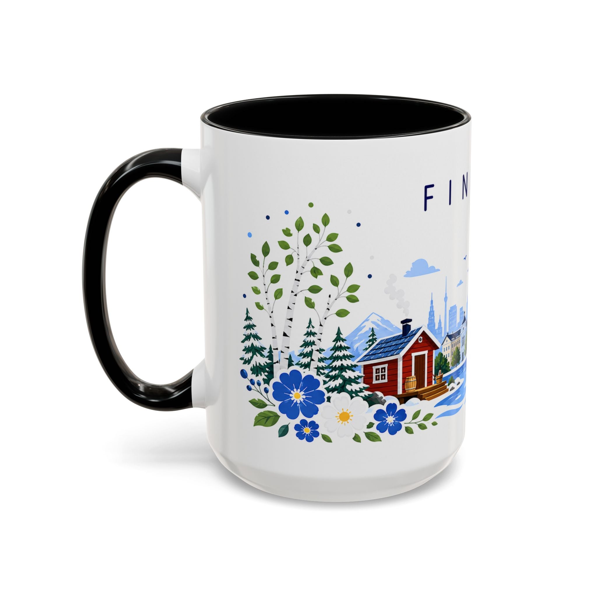 Finland Coffee Mug | Travel Souvenir Accent Mug | Place Gift Ceramic Cup 11oz 15oz