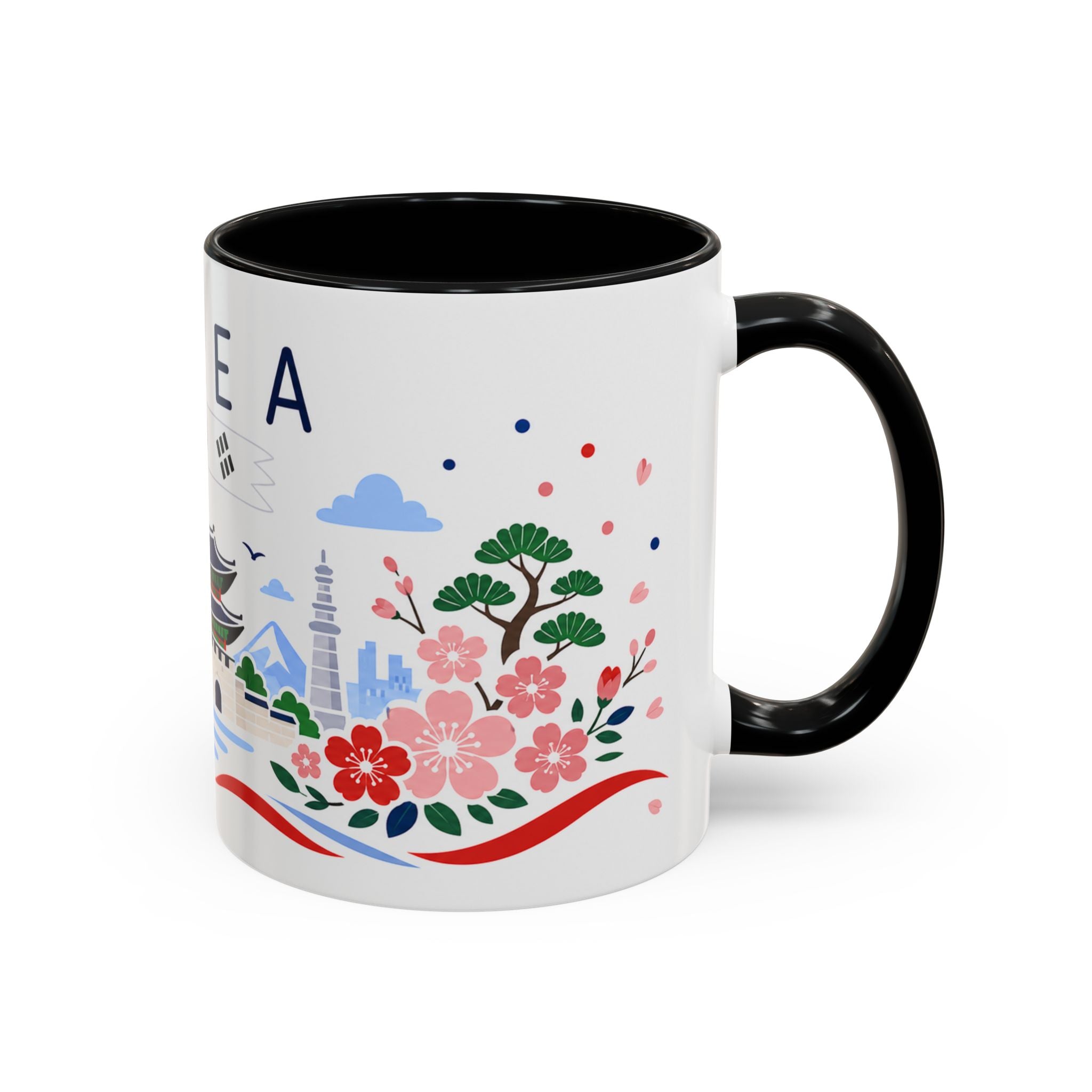 South Korea Coffee Mug | Travel Souvenir Accent Mug | Country Gift Ceramic Cup 11oz 15oz