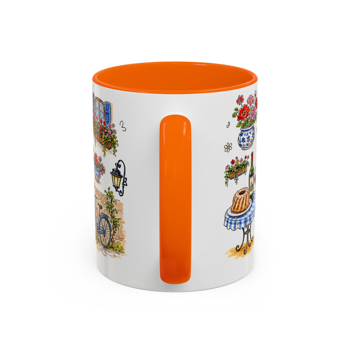 Eguisheim Illustrated Travel Mug | Alsace France Souvenir Accent Coffee Mug | 11oz 15oz Ceramic Cup