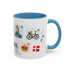 Copenhagen Coffee Mug | Postage Stamp Collage Mug | Travel Souvenir Accent Cup 11oz 15oz