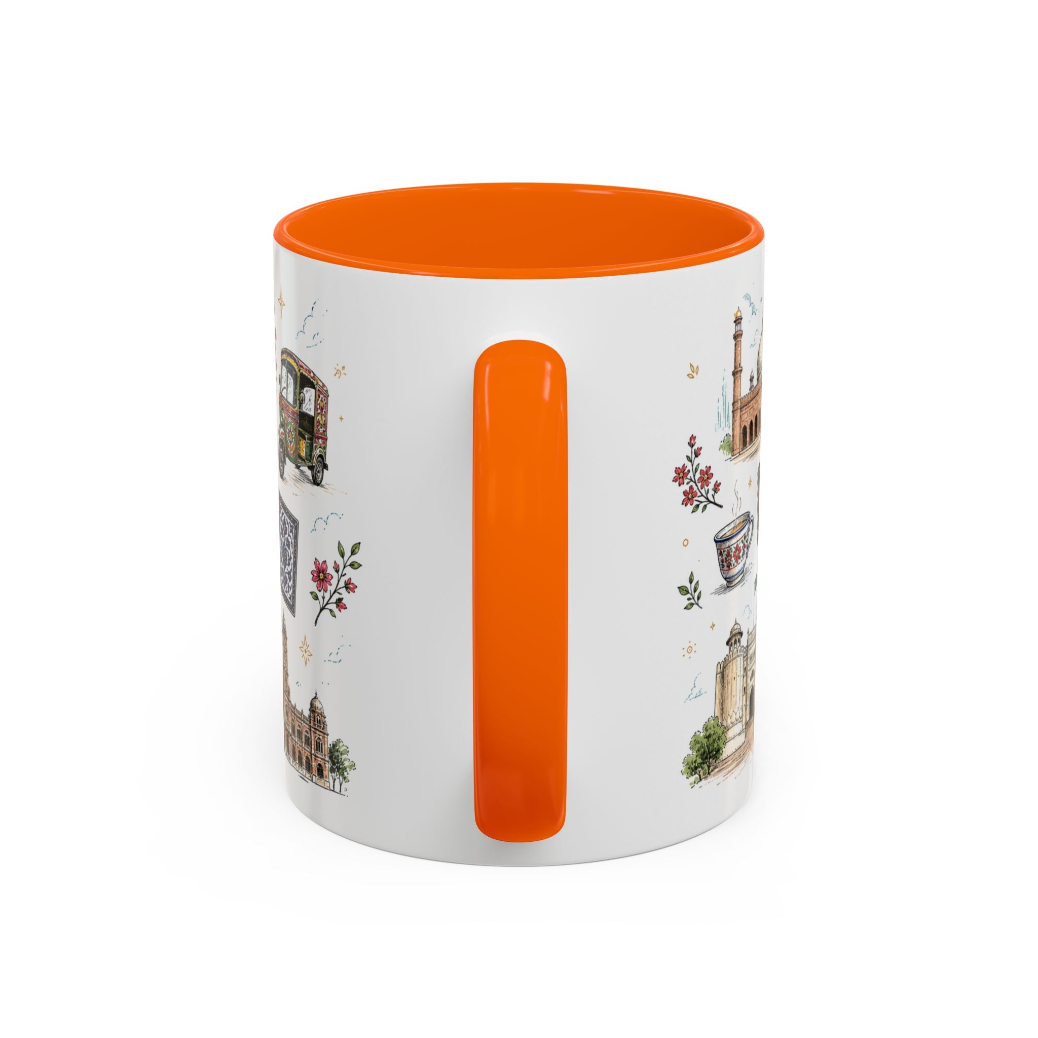 Lahore Coffee Mug | Pakistan Souvenir Travel Gift | Accent Color Ceramic 11oz 15oz