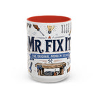 Mr Fix It Coffee Mug | Father's Day Gift for Dad | Accent Color Ceramic 11oz 15oz